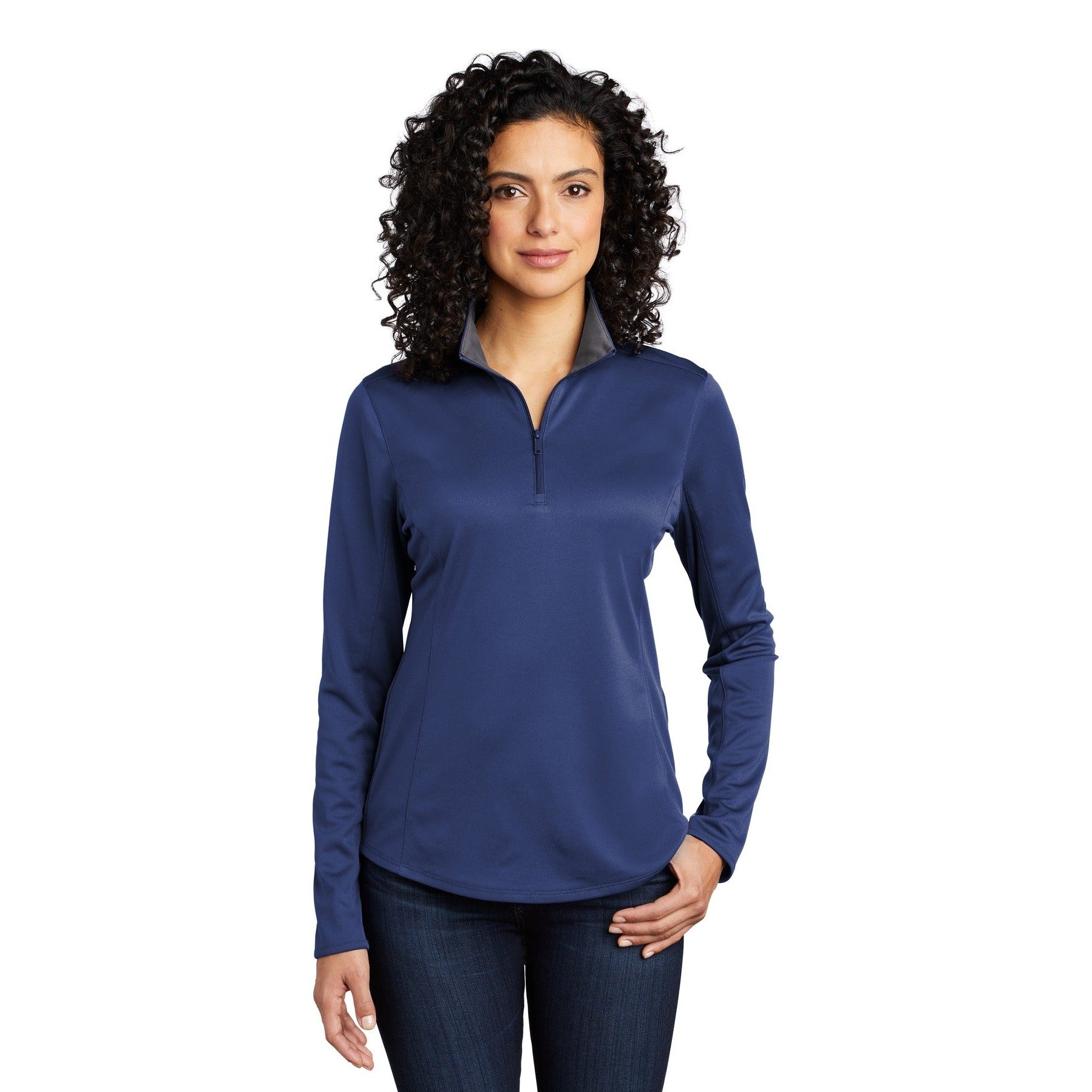 Port Authority-Port Authority ® Women's Silk Touch ™ Performance 1/4-Zip LK584-MedTech-4